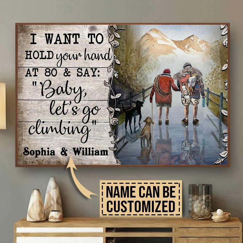 Personalized Canvas Frames Home Decoration Climbing Hold Your Hand  Framed Prints, Canvas