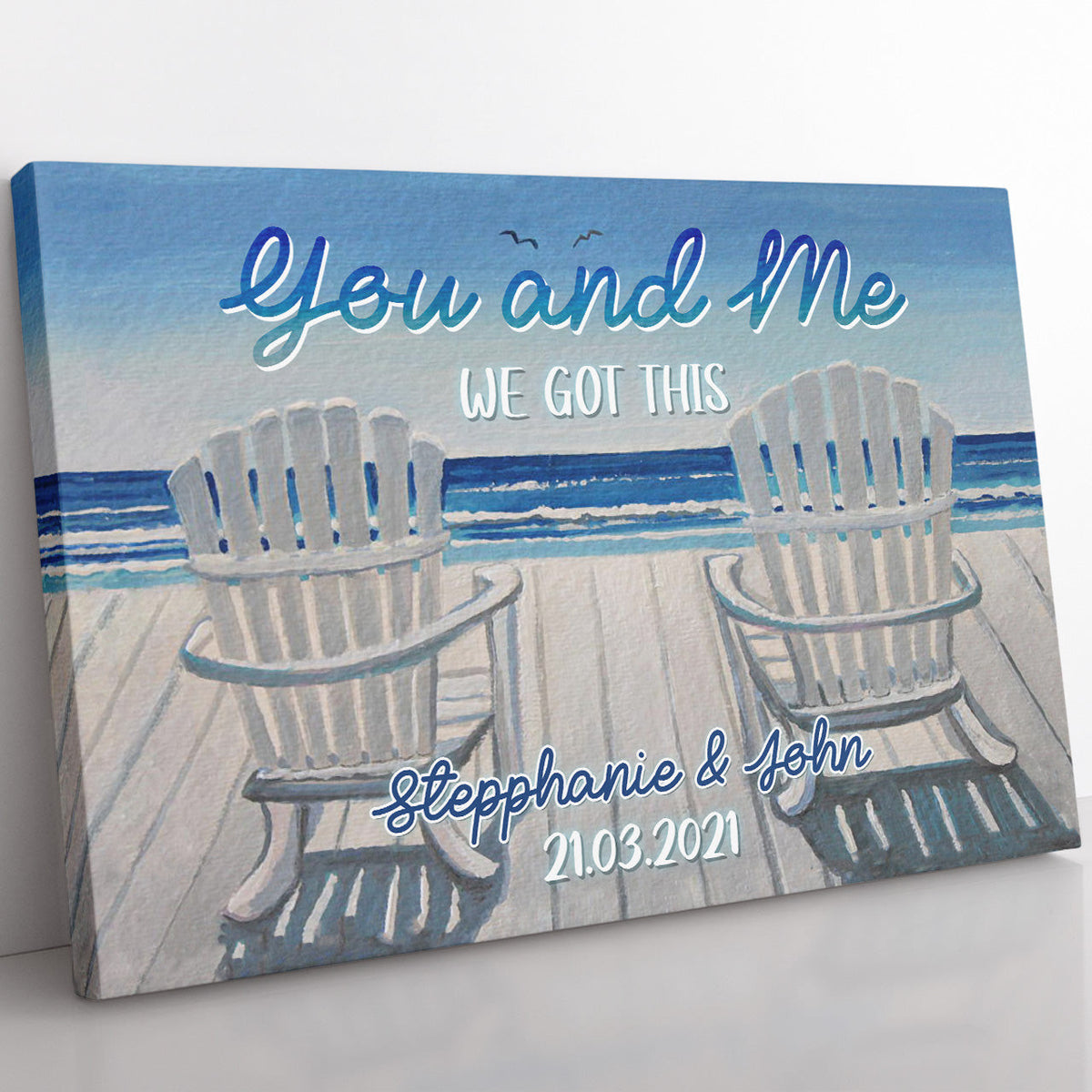 Custom Name Date Home Decor Wall Art Gift Ideas Anniversary Wedding Gift For Wife, You and Me We Got This Home Decor Wall Art Gift Ideas Framed Prints, Canvas