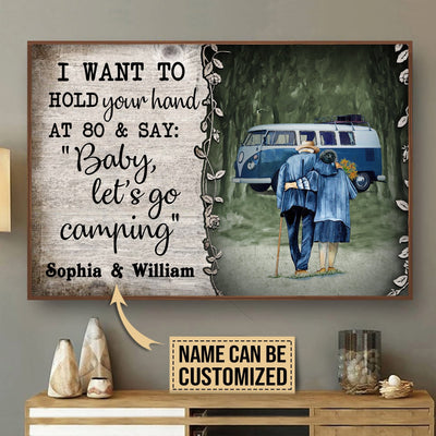 Personalized Canvas Frames Home Decoration Camping Van Baby Lets Go  Framed Prints, Canvas