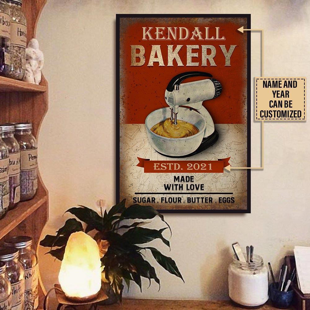 Personalized Canvas Frames Home Decoration Baking Made With Love  Framed Prints, Canvas