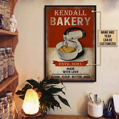 Personalized Canvas Frames Home Decoration Baking Made With Love  Framed Prints, Canvas