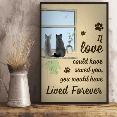 Cat Lovers If Love Could Have Saved You Personalized Canvas Painting, Canvas Hanging  Framed Prints, Canvas