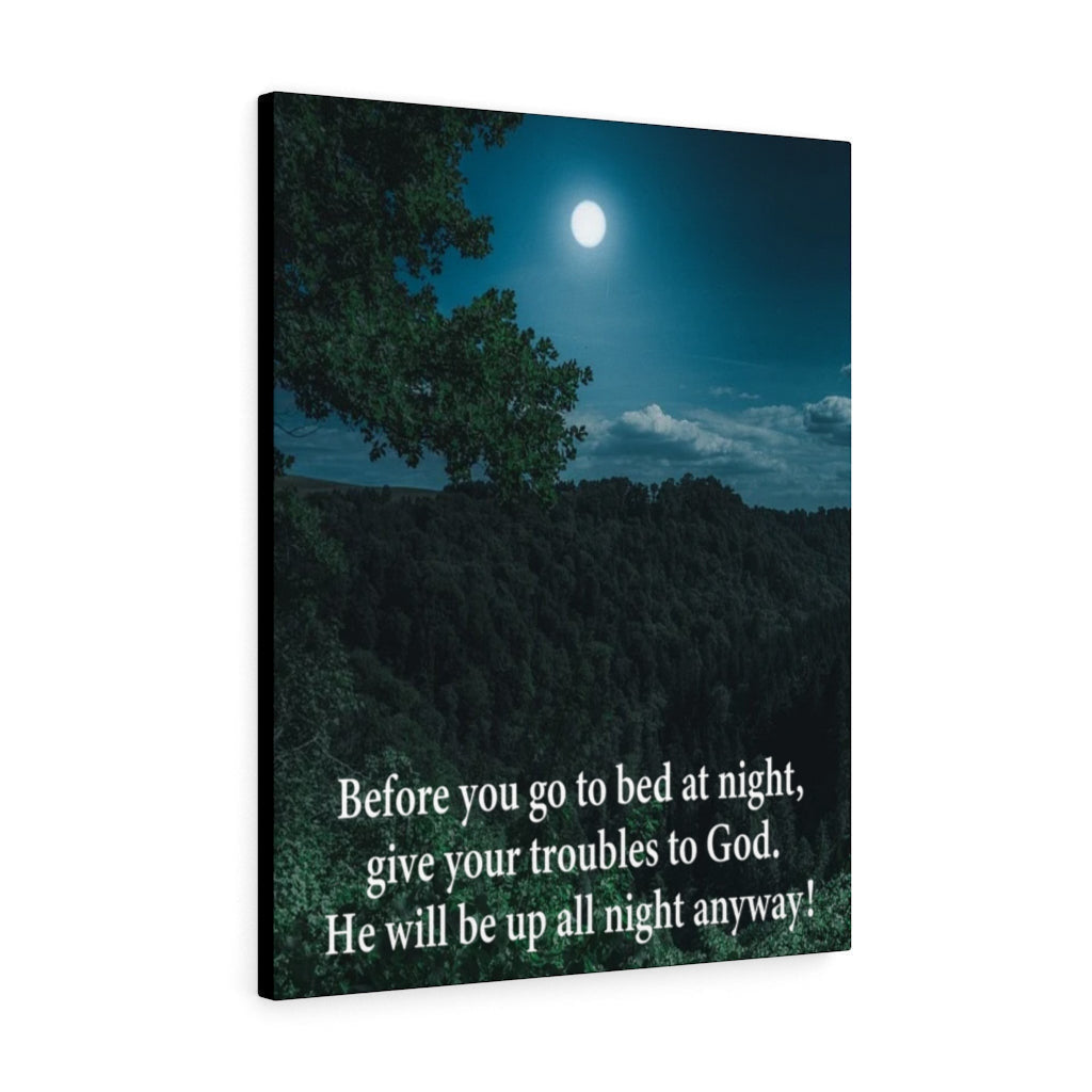 God Has Your Problems Canvas Christian Wall Art Bible Verse Meaningful Home Decor Gifts Unique Housewarming Gift Ideas Framed Prints, Canvas