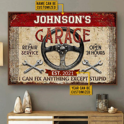 Personalized Canvas Frames Home Decoration Auto Garage I Can Fix Anything  Framed Prints, Canvas