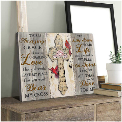 Cardinal, This Is Amazing Grace - Housewarming Home Decor Wall Art Gift Ideas, Gift For You, Gift For Cardinal Lover, Memory Gift, Gift For Widow, Gift To Widow, Living Room Wall Art, Living Room Picture C39 Framed Prints, Canvas
