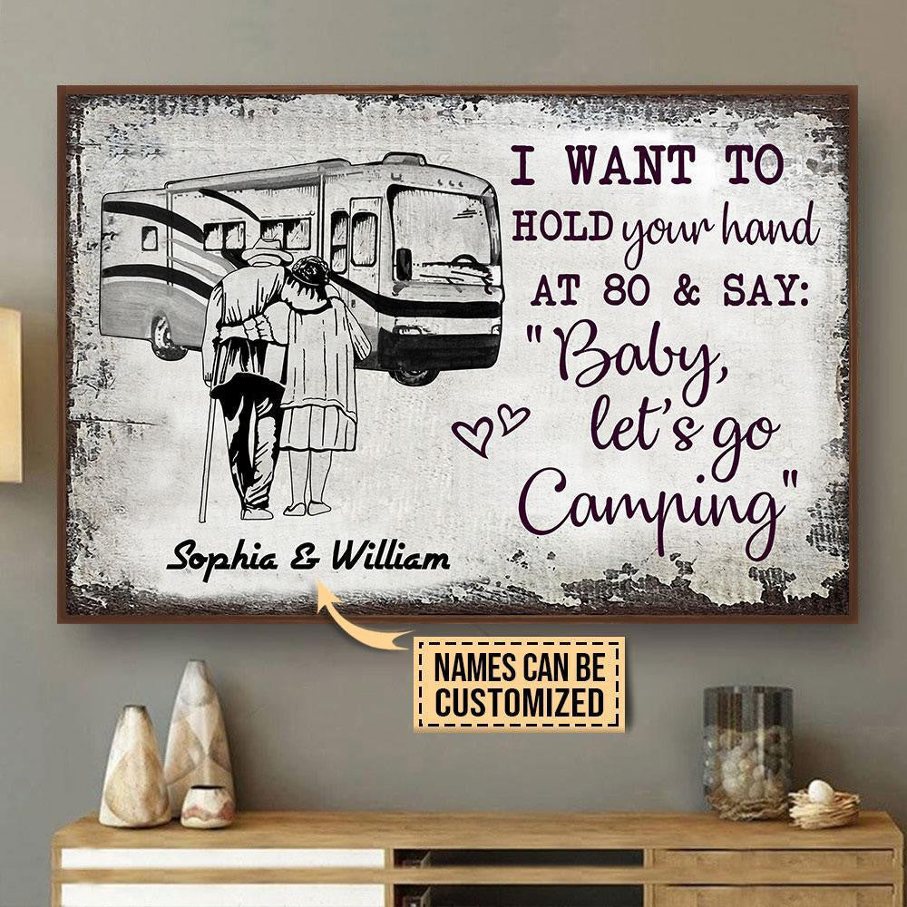 Personalized Canvas Frames Home Decoration Camping Sketch Class A Hold Your Hand  Framed Prints, Canvas
