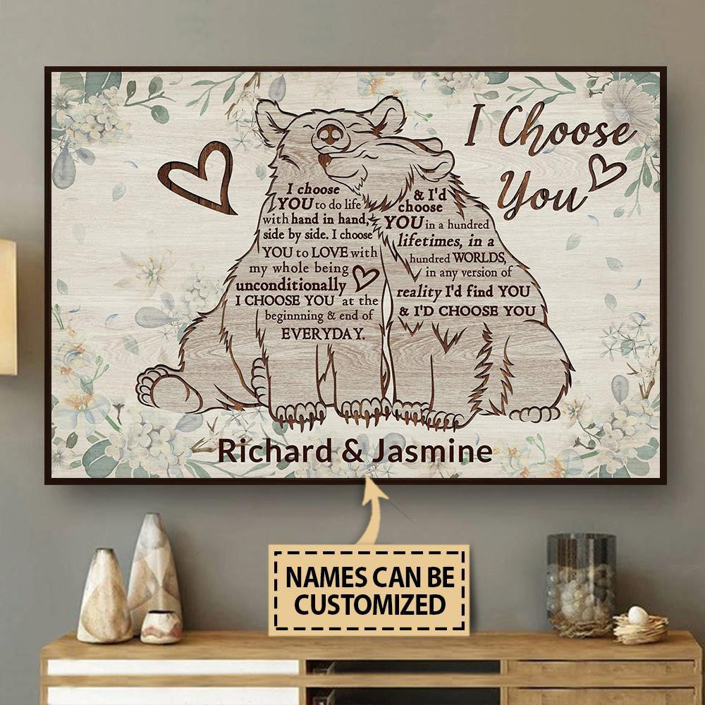 Personalized Canvas Frames Home Decoration Bear I Choose You  Framed Prints, Canvas