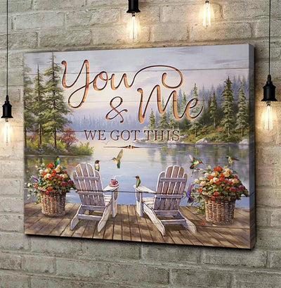 Hummingbird You And Me We Got This - Housewarming Home Decor Wall Art Gift Ideas, Gift For You, Gift For Hummingbird Lover, Gift For Couple, Gift For Him, Gift For Her, Living Room Wall Art, Living Room Picture Framed Prints, Canvas