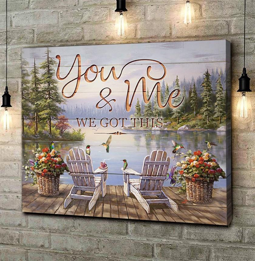 Hummingbird You And Me We Got This - Housewarming Home Decor Wall Art Gift Ideas, Gift For You, Gift For Hummingbird Lover, Gift For Couple, Gift For Him, Gift For Her, Living Room Wall Art, Living Room Picture Framed Prints, Canvas