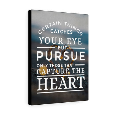 Capture the Heart Inspirational Wall Art Ready to Hang Canvas Framed Prints, Canvas