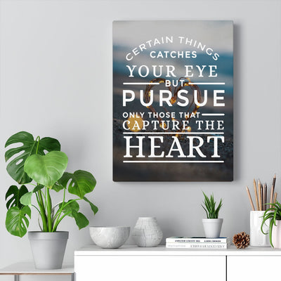 Capture the Heart Inspirational Wall Art Ready to Hang Canvas Framed Prints, Canvas