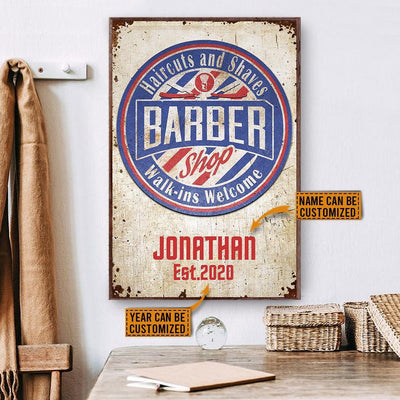 Personalized Canvas Frames Home Decoration Barber Shop  Framed Prints, Canvas