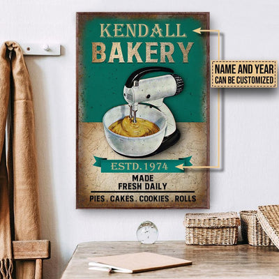 Personalized Canvas Frames Home Decoration Baking Mint Made Fresh Daily  Framed Prints, Canvas