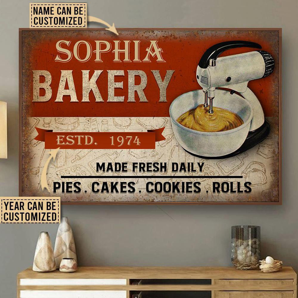 Personalized Canvas Frames Home Decoration Baking Made Fresh Daily  Framed Prints, Canvas