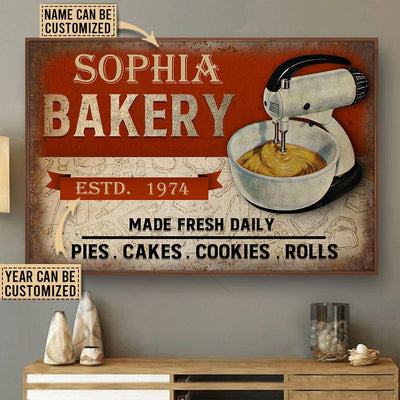 Personalized Canvas Frames Home Decoration Baking Made Fresh Daily  Framed Prints, Canvas