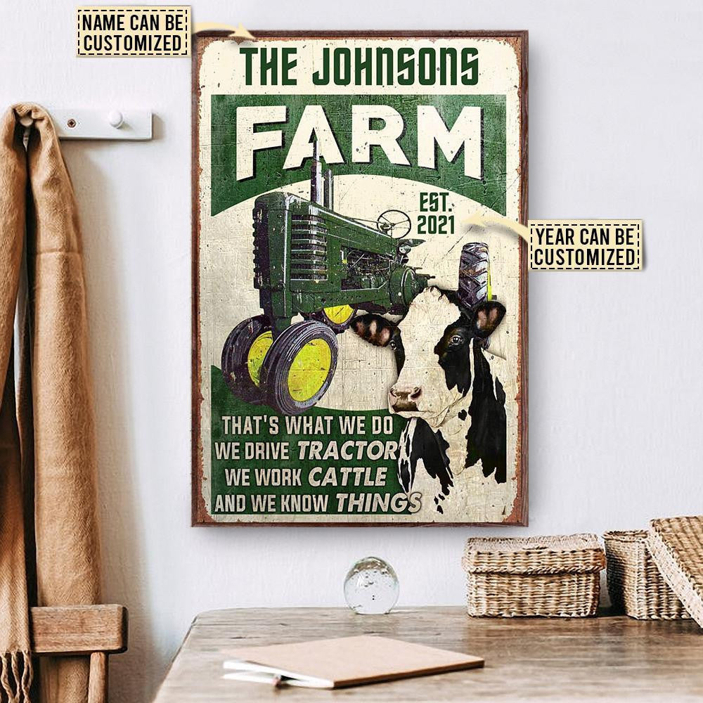 Personalized Canvas Frames Home Decoration Cattle Tractor Know Things  Framed Prints, Canvas