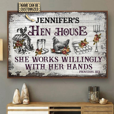 Personalized Canvas Frames Home Decoration Chicken Bible Works Willingly  Framed Prints, Canvas