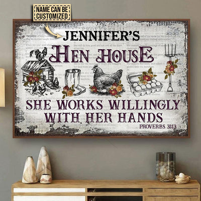 Personalized Canvas Frames Home Decoration Chicken Bible Works Willingly  Framed Prints, Canvas