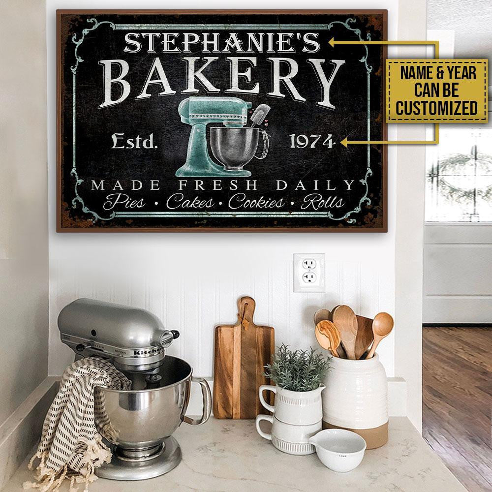 Personalized Canvas Frames Home Decoration Baking Made Fresh Daily Black  Framed Prints, Canvas