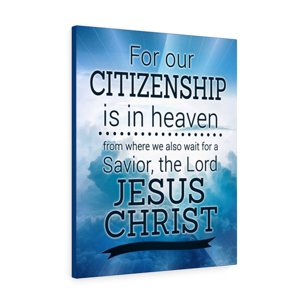 Our Citizenship Christian Wall Art Bible Verse Meaningful Home Decor Gifts Unique Housewarming Gift Ideas Framed Prints, Canvas