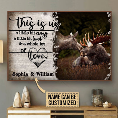Personalized Canvas Art Painting, Canvas Gallery Hanging Home Decoration Moose Color A Little Bit Framed Prints, Canvas