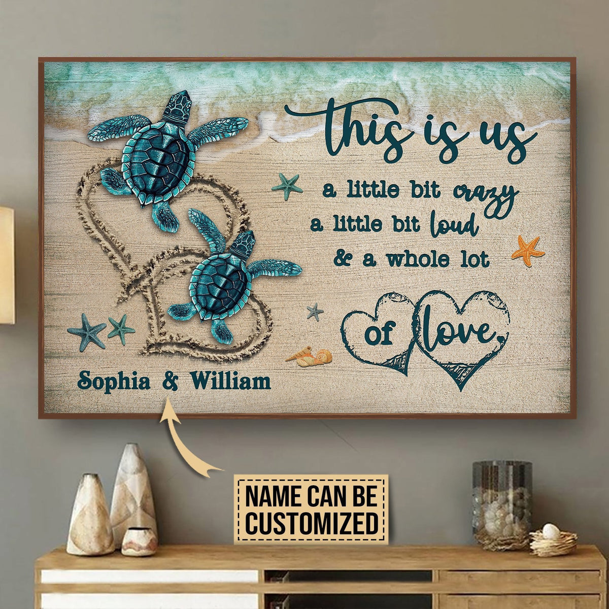 Personalized Canvas Frames Home Decoration Blue Sea Turtle This Is Us  Framed Prints, Canvas