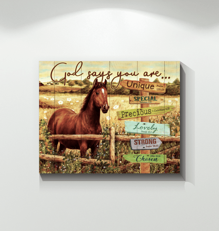 Horse God Says You Are - Housewarming Home Decor Wall Art Gift Ideas, Gift For You, Gift For Horse Lover, Living Room Wall Art, Living Room Picture Framed Prints, Canvas