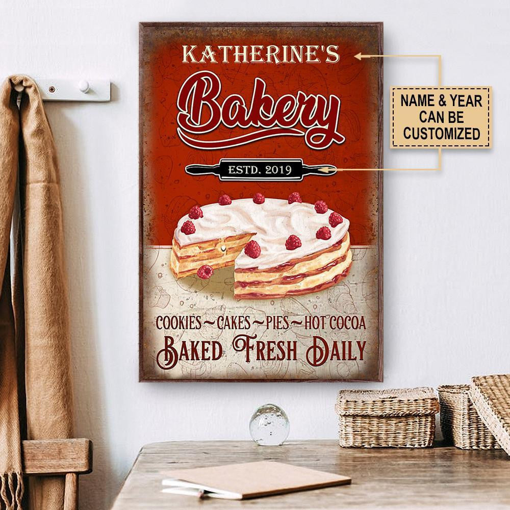 Personalized Canvas Frames Home Decoration Baking Baked Fresh Daily  Framed Prints, Canvas