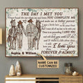 Personalized Canvas Frames Home Decoration Cowboy Couple The Day I Met  Framed Prints, Canvas