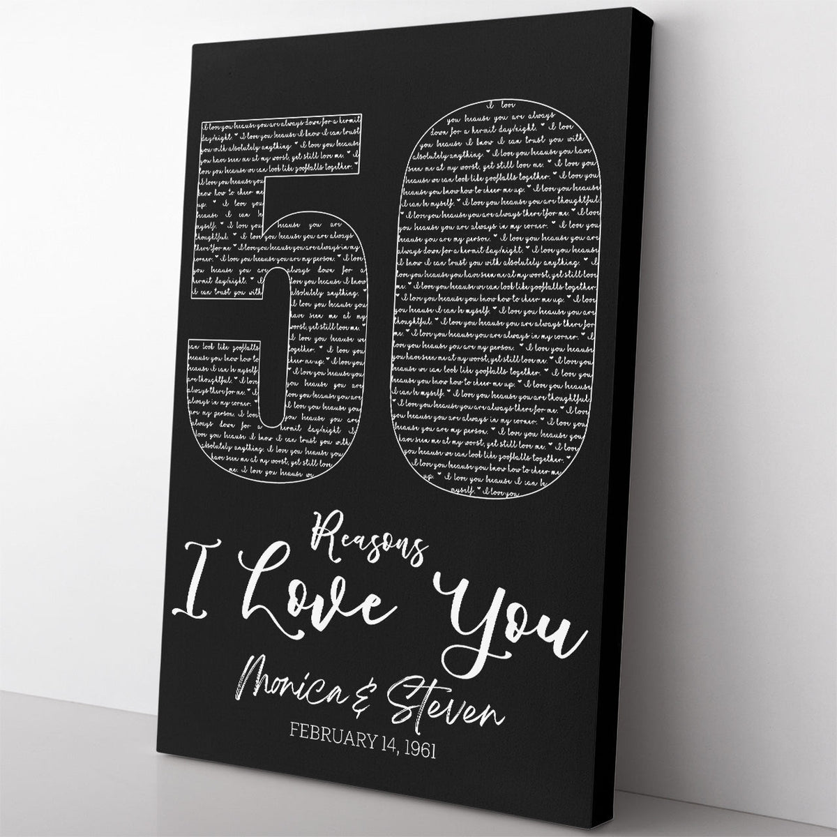 Golden Anniversary Gift Home Decor Wall Art Gift Ideas, Custom 50th Anniversary Sign Home Decor Wall Art Gift Ideas Framed Prints, Canvas