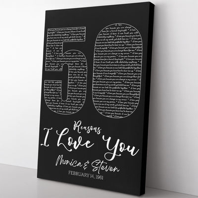 Golden Anniversary Gift Home Decor Wall Art Gift Ideas, Custom 50th Anniversary Sign Home Decor Wall Art Gift Ideas Framed Prints, Canvas