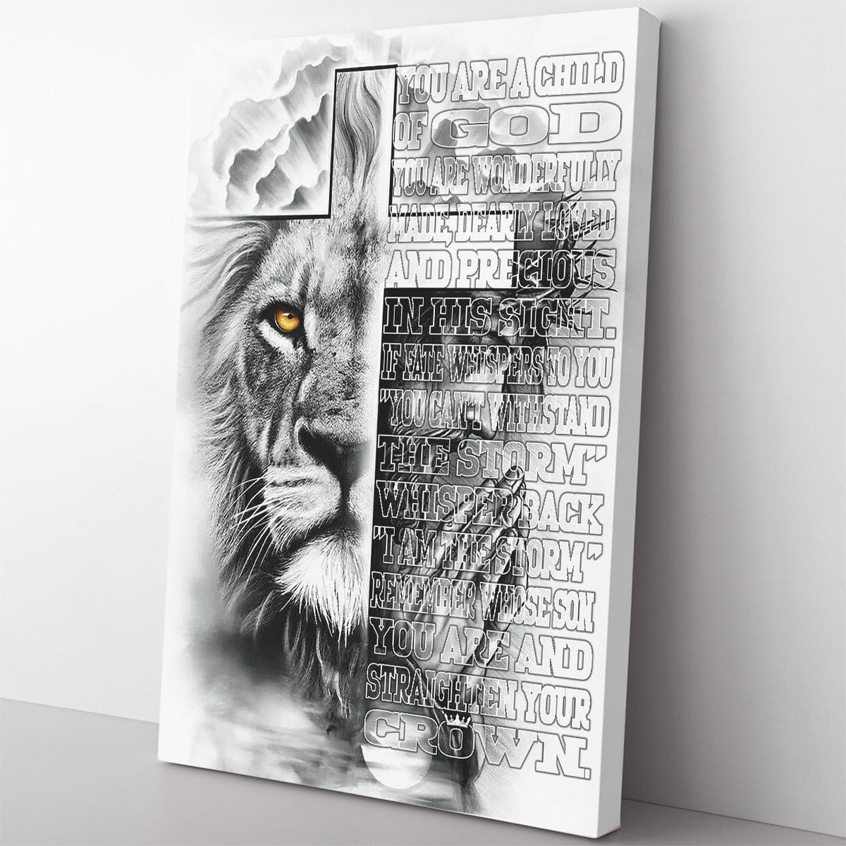 You Are a Child of God Home Decor Wall Art Gift Ideas Gift for Son, If Fate Whisper to You, You Are the Storm My Son Home Decor Wall Art Gift Ideas Framed Prints, Canvas