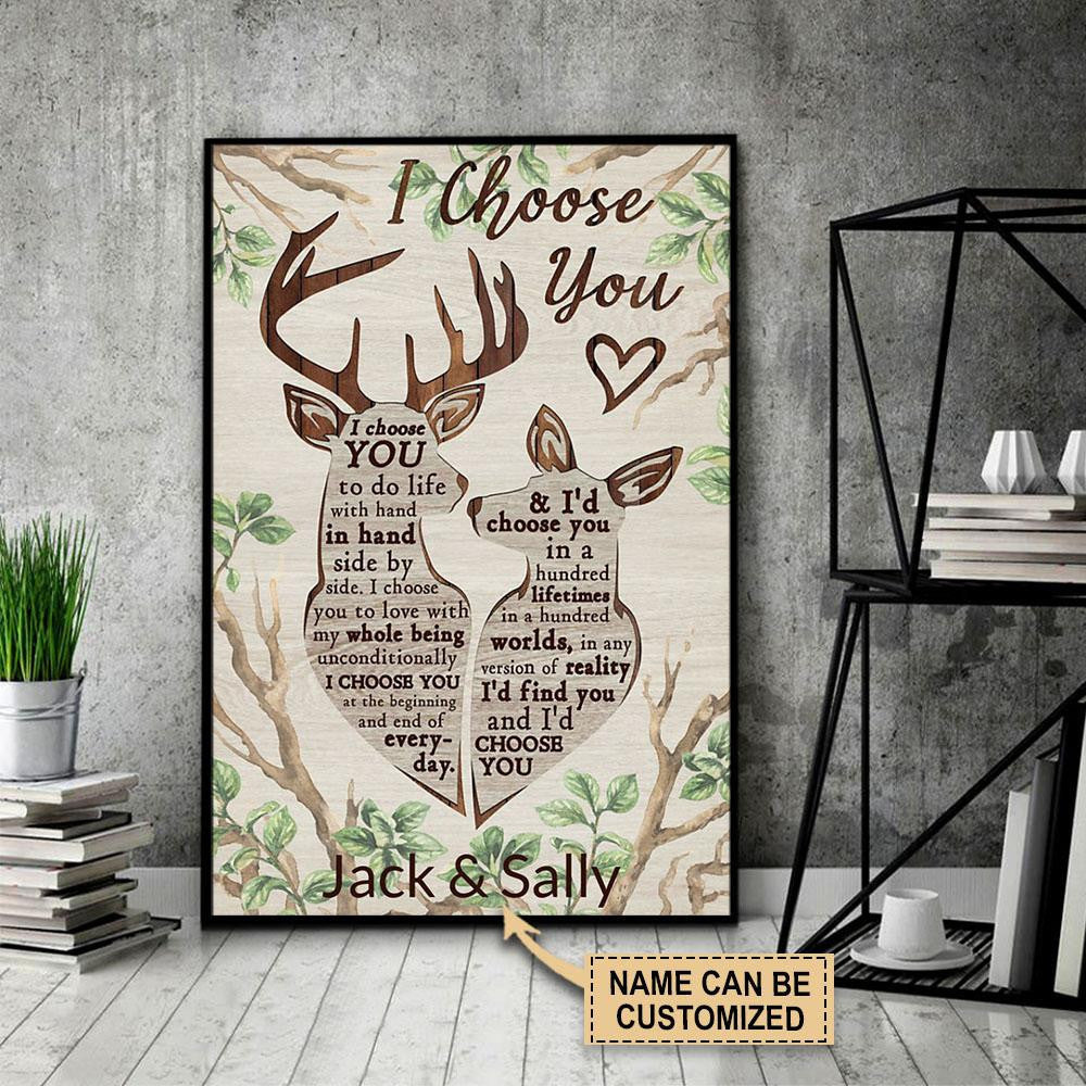 Personalized Canvas Frames Home Decoration Deer I Choose You Tree Limbs  Framed Prints, Canvas