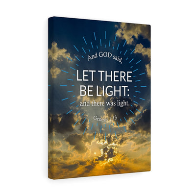Scripture Canvas Let There Be Light Genesis 1:13 Christian Wall Art Bible Verse Meaningful Home Decor Gifts Unique Housewarming Gift Ideas Framed Prints, Canvas