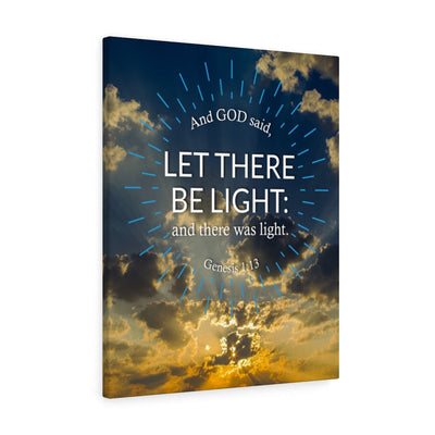 Scripture Canvas Let There Be Light Genesis 1:13 Christian Wall Art Bible Verse Meaningful Home Decor Gifts Unique Housewarming Gift Ideas Framed Prints, Canvas
