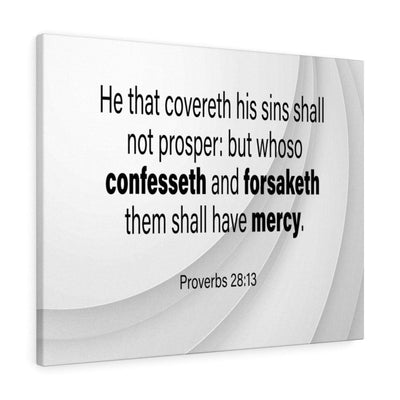 Scripture Canvas Confesses and Renounce Proverbs 28:13 Christian Wall Art Bible Verse Meaningful Home Decor Gifts Unique Housewarming Gift Ideas Framed Prints, Canvas