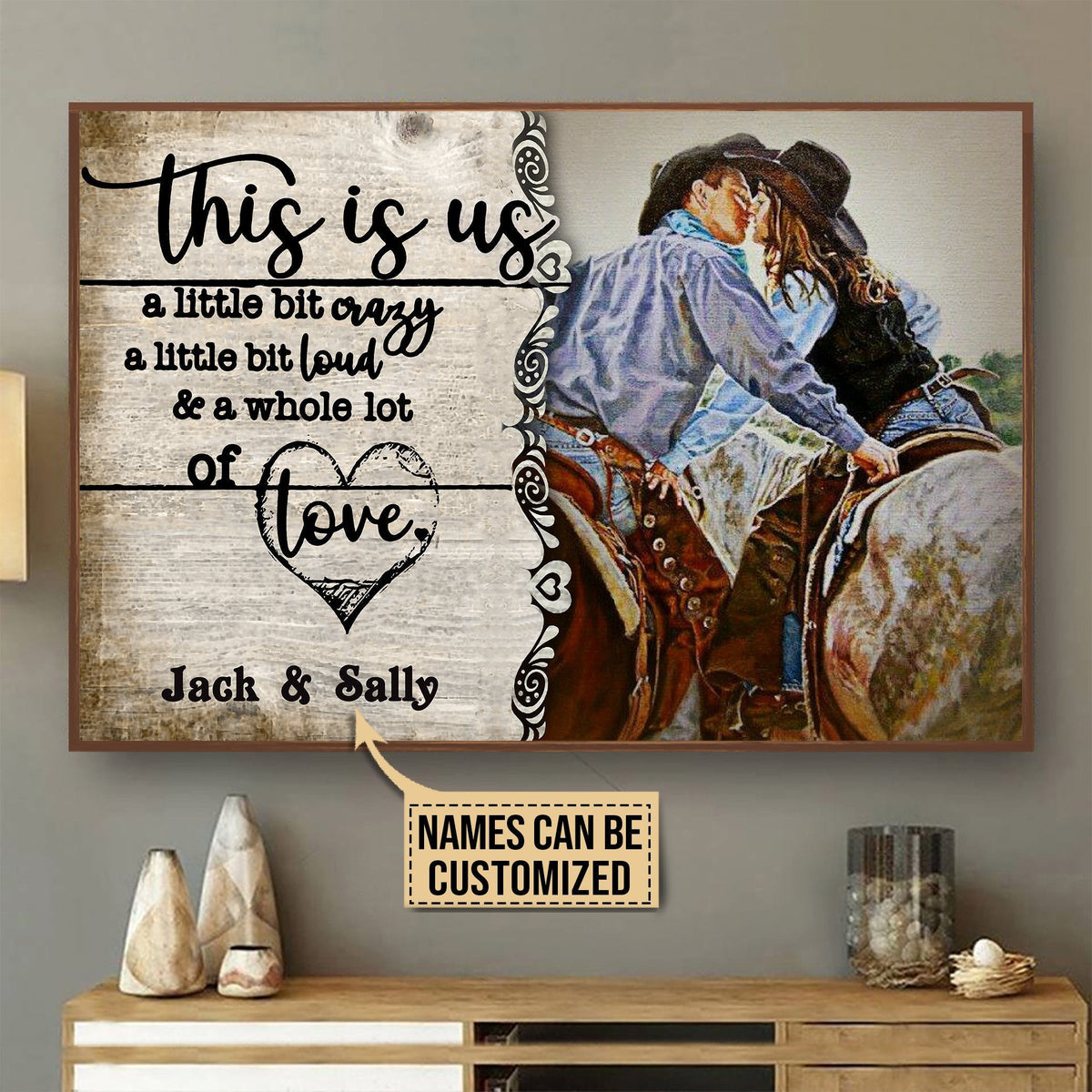 Personalized Canvas Frames Home Decoration Cowboy This Is Us  Framed Prints, Canvas