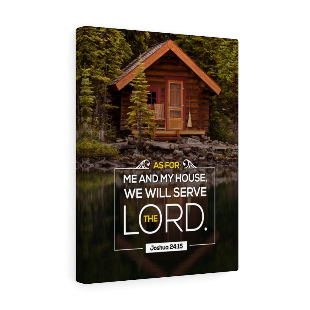 Scripture Canvas Serve The Lord Joshua 24:15 Christian Wall Art Bible Verse Meaningful Home Decor Gifts Unique Housewarming Gift Ideas Framed Prints, Canvas