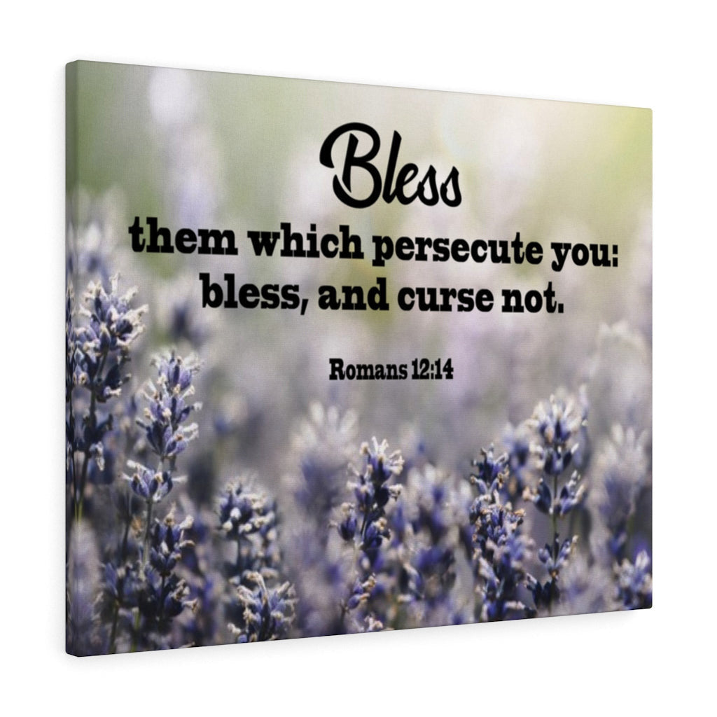 Scripture Canvas Bless Them Romans 12:14 Scripture Christian Wall Art Bible Verse Meaningful Home Decor Gifts Unique Housewarming Gift Ideas Framed Prints, Canvas