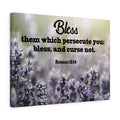 Scripture Canvas Bless Them Romans 12:14 Scripture Christian Wall Art Bible Verse Meaningful Home Decor Gifts Unique Housewarming Gift Ideas Framed Prints, Canvas