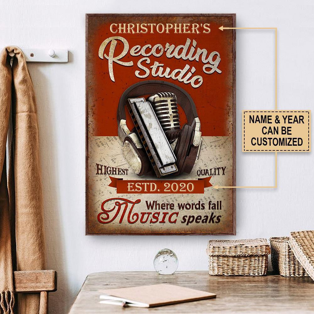 Personalized Canvas Frames Home Decoration Harmonica Where Words Fail  Framed Prints, Canvas