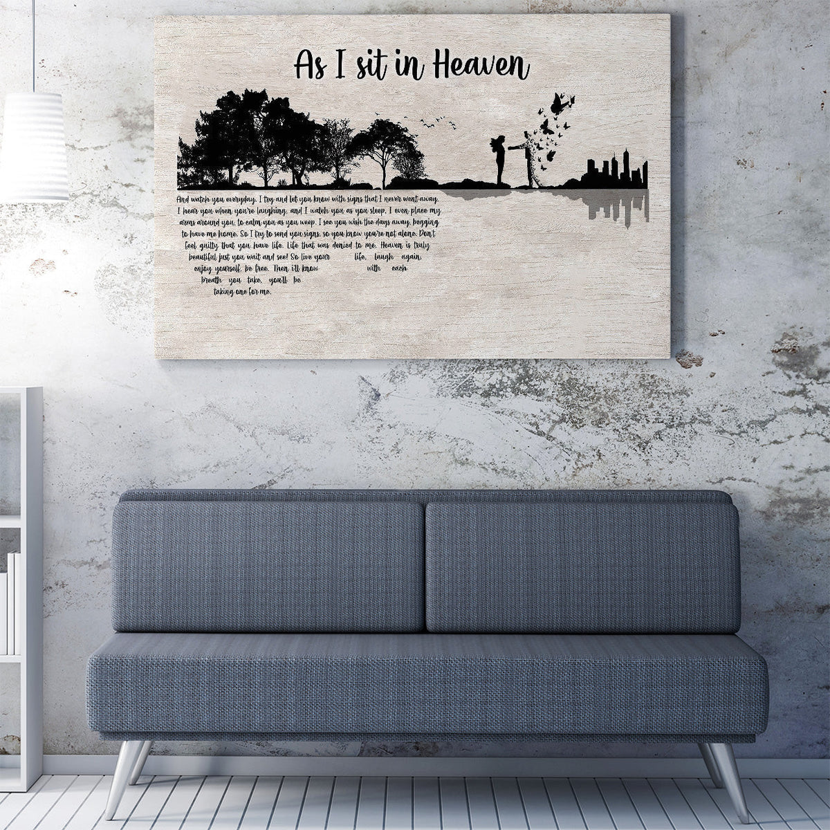 Memorial Home Decor Wall Art Gift Ideas Gift As I Sit in Heaven, Watch You Everyday Home Decor Wall Art Gift Ideas Framed Prints, Canvas
