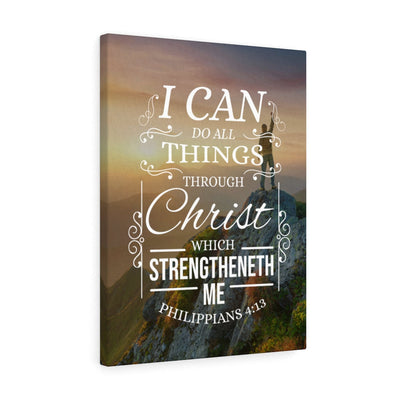Scripture Canvas I Can Do All Things Philippians 4:13 Christian Wall Art Bible Verse Meaningful Home Decor Gifts Unique Housewarming Gift Ideas Framed Prints, Canvas