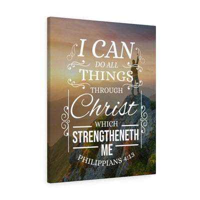 Scripture Canvas I Can Do All Things Philippians 4:13 Christian Wall Art Bible Verse Meaningful Home Decor Gifts Unique Housewarming Gift Ideas Framed Prints, Canvas
