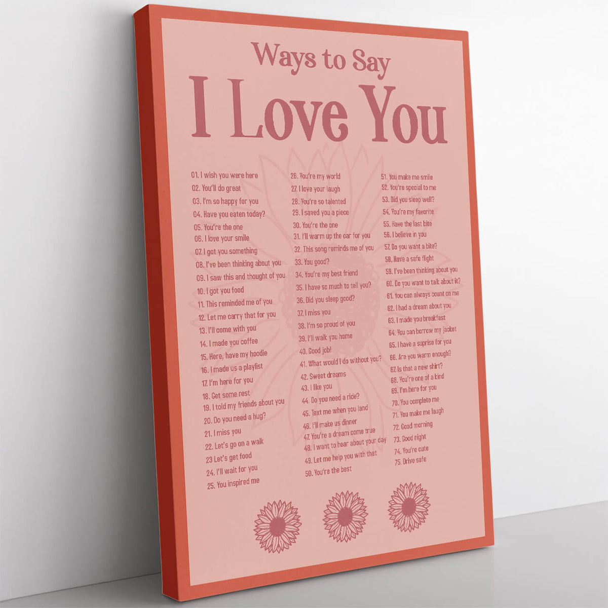 Ways to Say I Love You Home Decor Wall Art Gift Ideas, Anniversary Home Decor Wall Art Gift Ideas Gift for Wife Framed Prints, Canvas