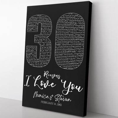 Pearl Anniversary Gift Home Decor Wall Art Gift Ideas, Custom 30th Anniversary Sign Home Decor Wall Art Gift Ideas Framed Prints, Canvas