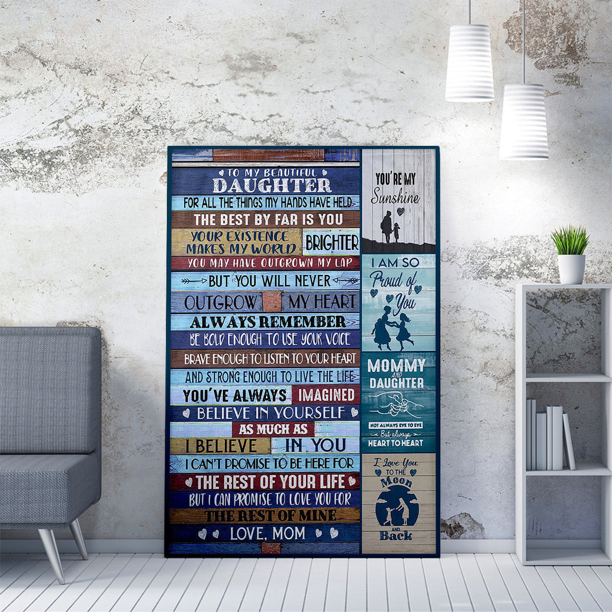 Birthday Home Decor Wall Art Gift Ideas Gift For Daughter, The Things My Hands Have Held My Best Daughter Home Decor Wall Art Gift Ideas Framed Prints, Canvas