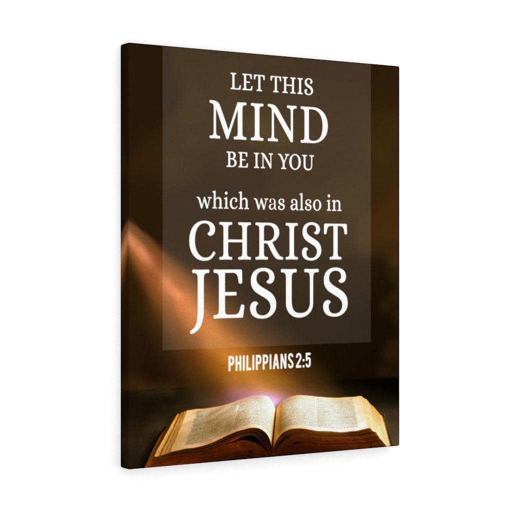 Scripture Canvas Let This Mind Philippians 2:5 Christian Wall Art Bible Verse Meaningful Home Decor Gifts Unique Housewarming Gift Ideas Framed Prints, Canvas