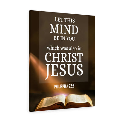 Scripture Canvas Let This Mind Philippians 2:5 Christian Wall Art Bible Verse Meaningful Home Decor Gifts Unique Housewarming Gift Ideas Framed Prints, Canvas