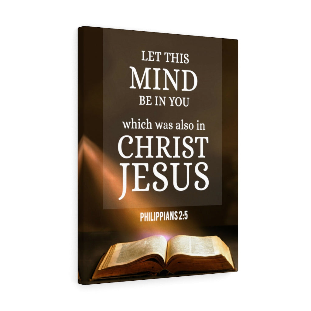 Scripture Canvas Let This Mind Philippians 2:5 Christian Wall Art Bible Verse Meaningful Home Decor Gifts Unique Housewarming Gift Ideas Framed Prints, Canvas
